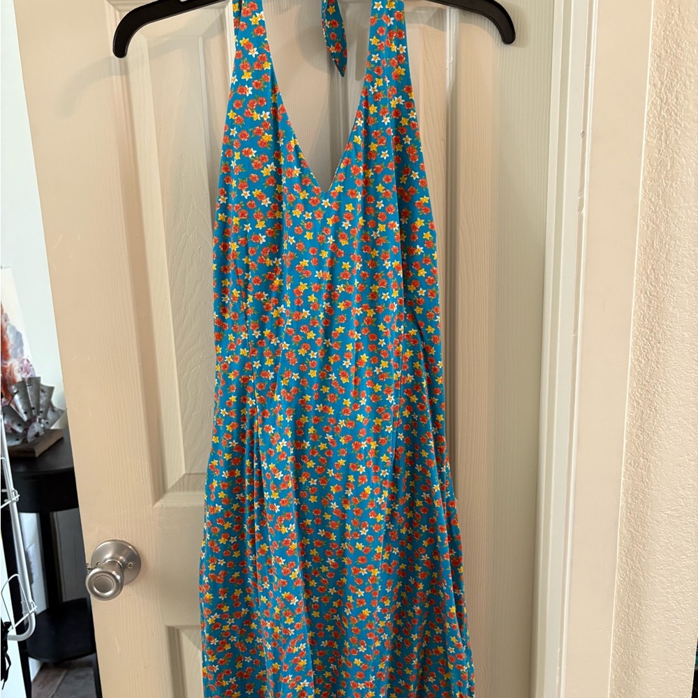 Ralph Lauren Blue and Orange One Piece with Flowing Silhouette